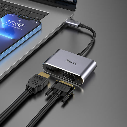 Type-C To HDTV+ VGA Multifunctional Adapter HB29
